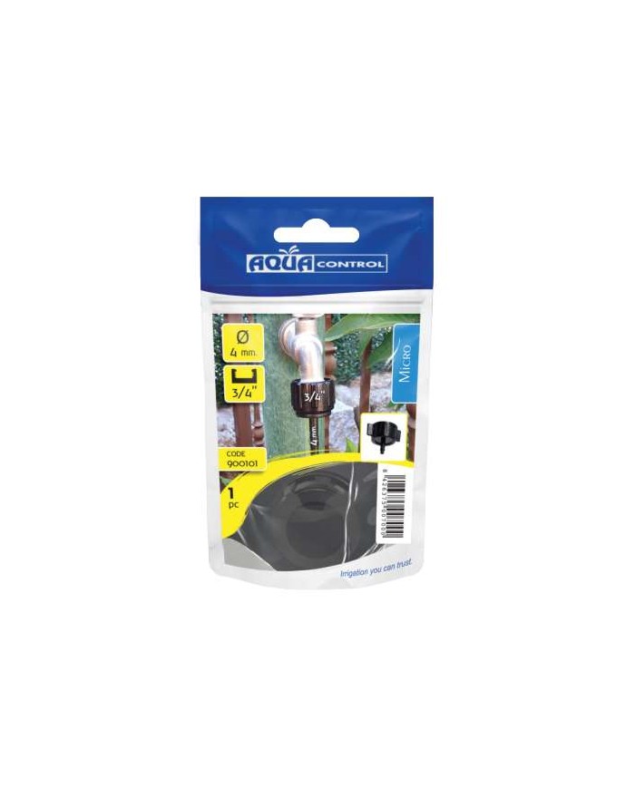 ADAPTADOR MANGUERA HEMBRA 3/4 4MM 900101